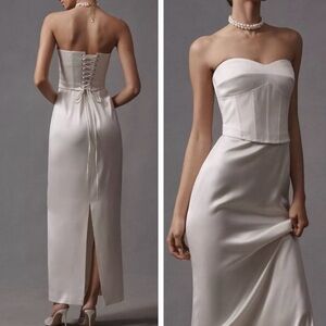 NEW NWT Reformation Ariyah Corset Satin Maxi Wedding Bridal Dress Gown